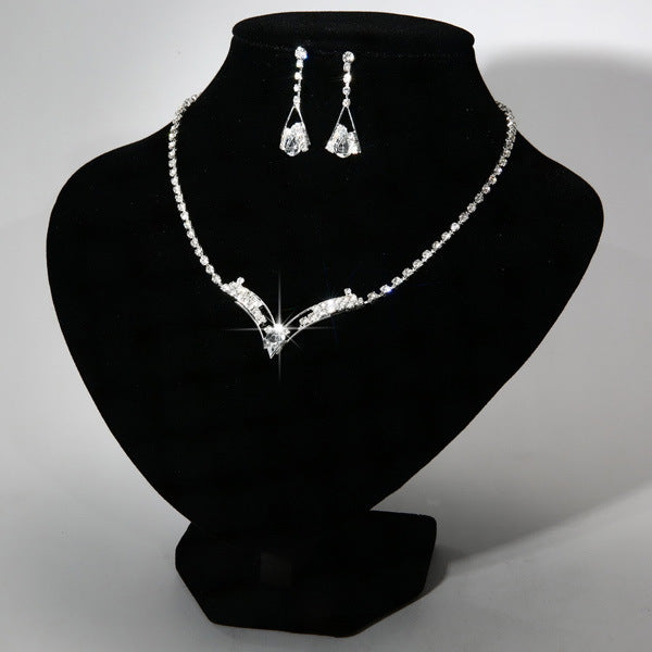 Silver-Plated Water Drop Bridal Set