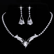 Silver-Plated Water Drop Bridal Set