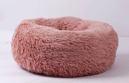 Plush Donut Calming Pet Bed
