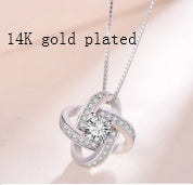 Sterling Silver Heart Zircon Pendant Necklace