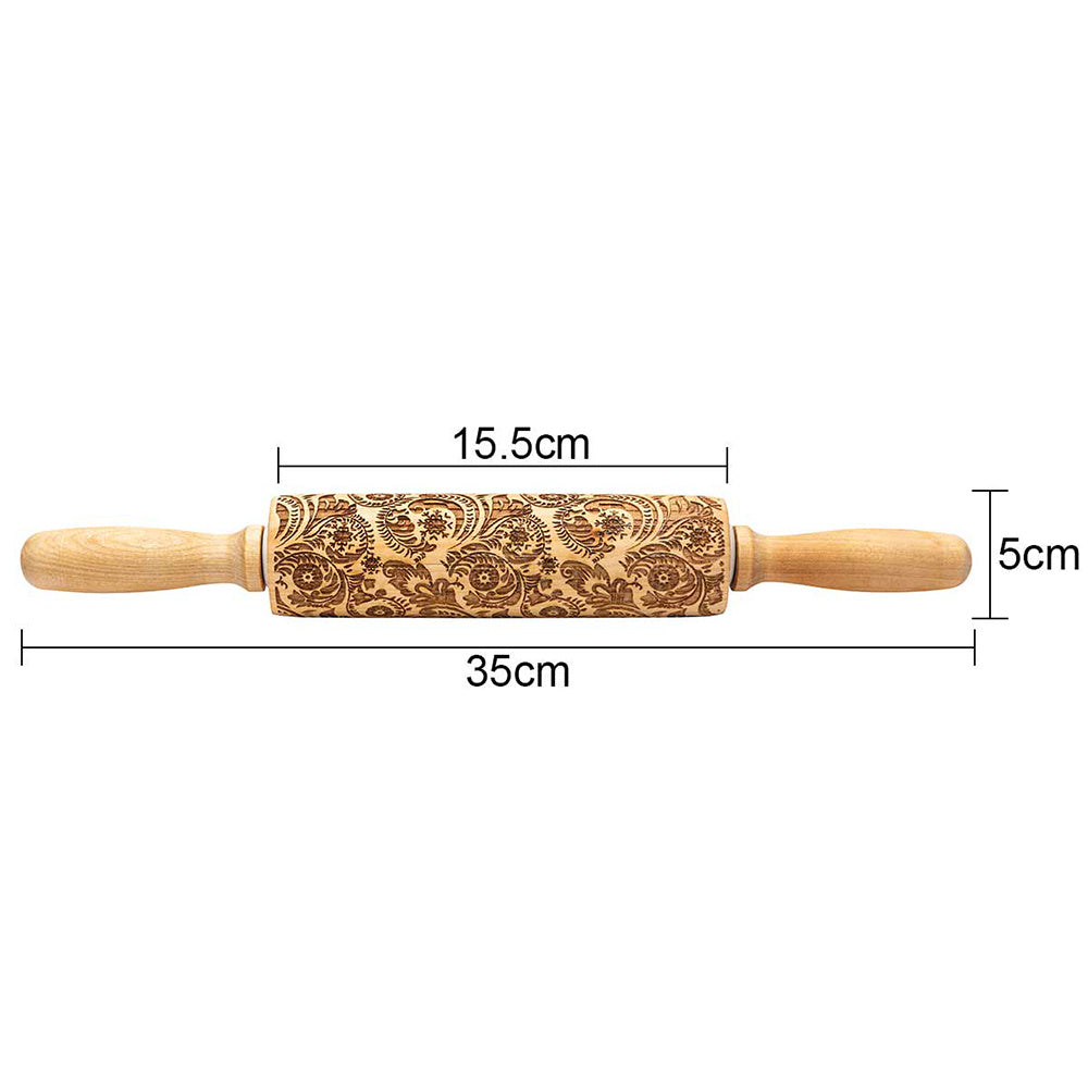 Christmas Embossing Rolling Pin