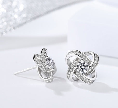 Sterling Silver Heart Zircon Pendant Necklace