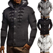 Men's Hooded Knit Cardigan
