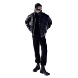 Jacket Leather Coat Autumn And Winter Men's Coat Trendy Handsome Fleece Thickened Pilot Motorcycle Plus Size