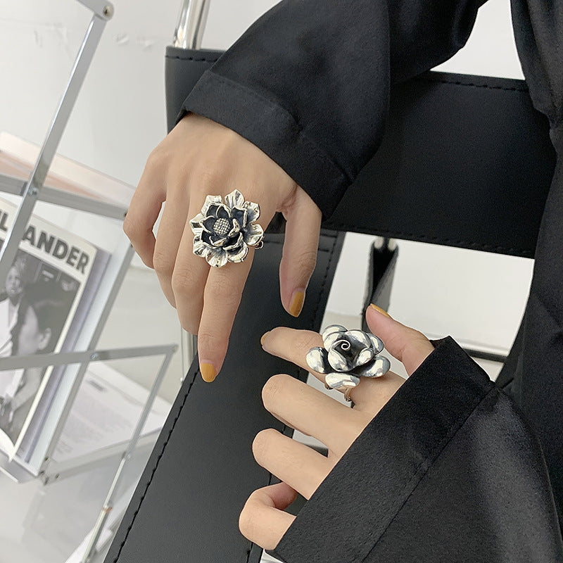 Vintage Peony Statement Ring