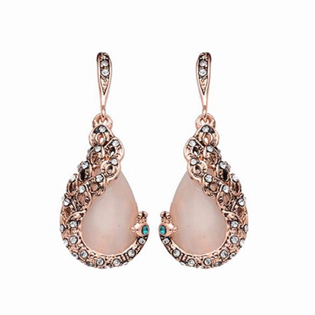 Rhinestone Waterdrop Necklace & Earring Set