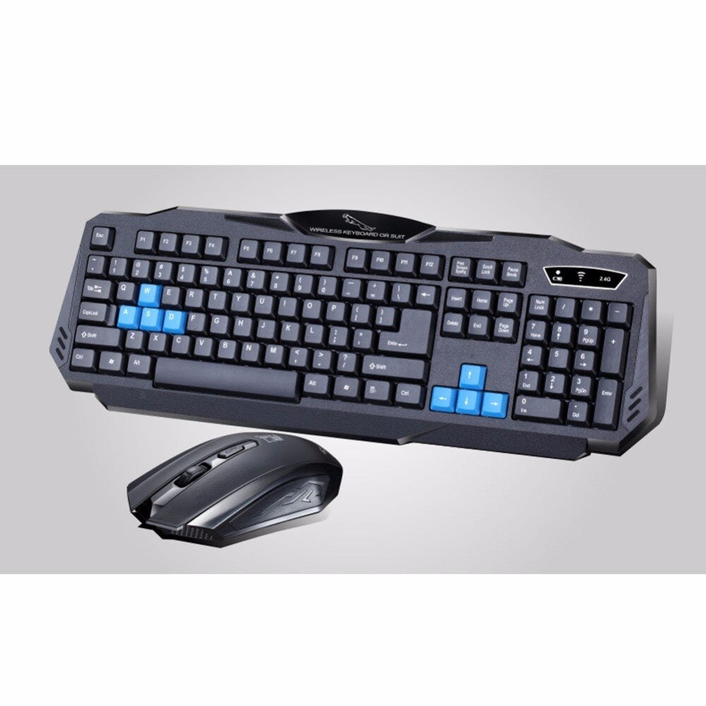 Ergonomic Wireless Keyboard & Mouse Combo (2.4G) – Durable Black