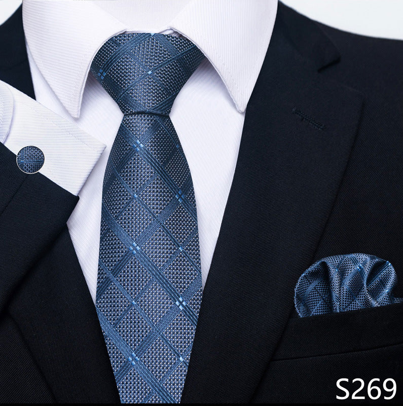 Men's Tie, Scarf & Cuff Buckle Set