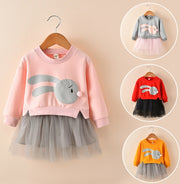 Cartoon Long-Sleeve Baby Princess Dress