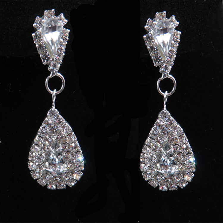 Cartih Bridal Drop Necklace & Earrings Set