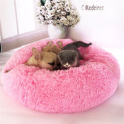 Round Long-Plush Pet Cushion Bed