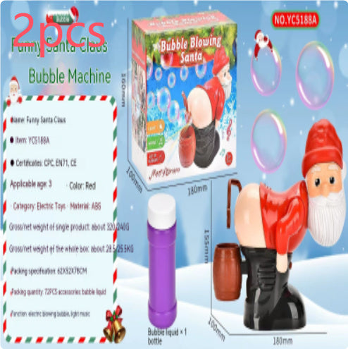 Santa Bubble Machine Christmas Toy