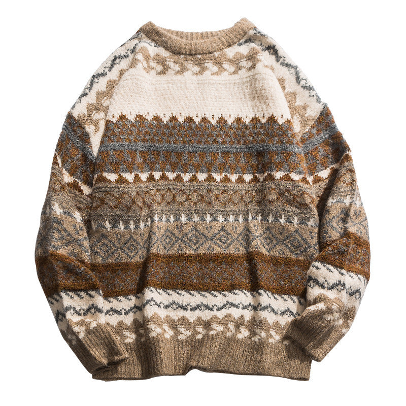 Ethnic-Style Men's Loose Sweater