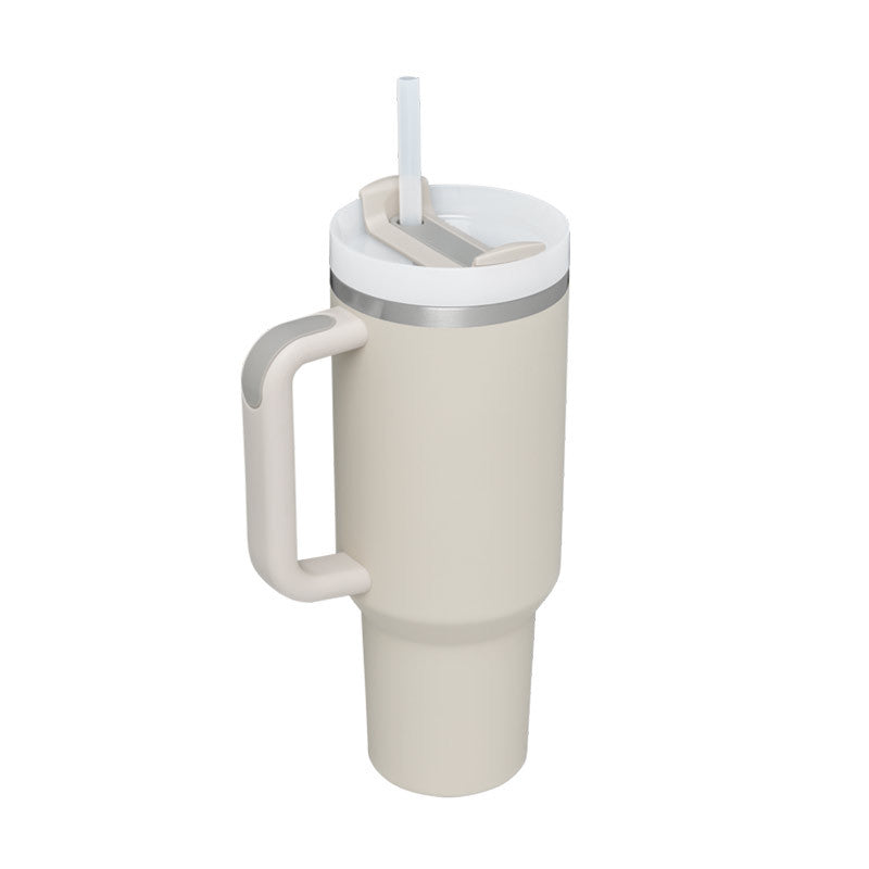 40oz Insulated Tumbler with Handle and Straw