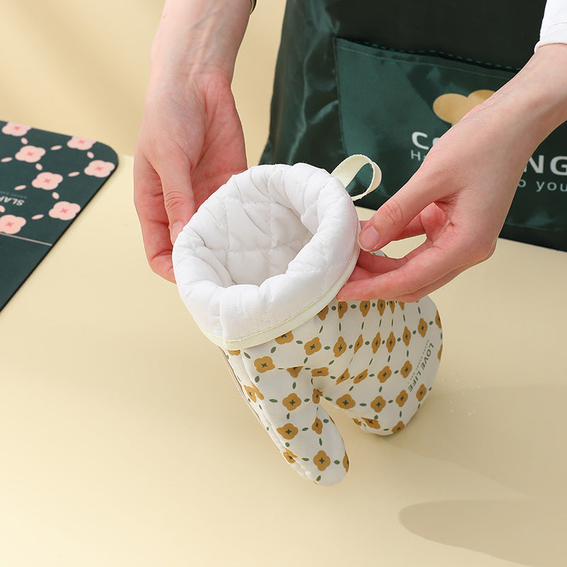Heat-Resistant Cotton Oven Mitts