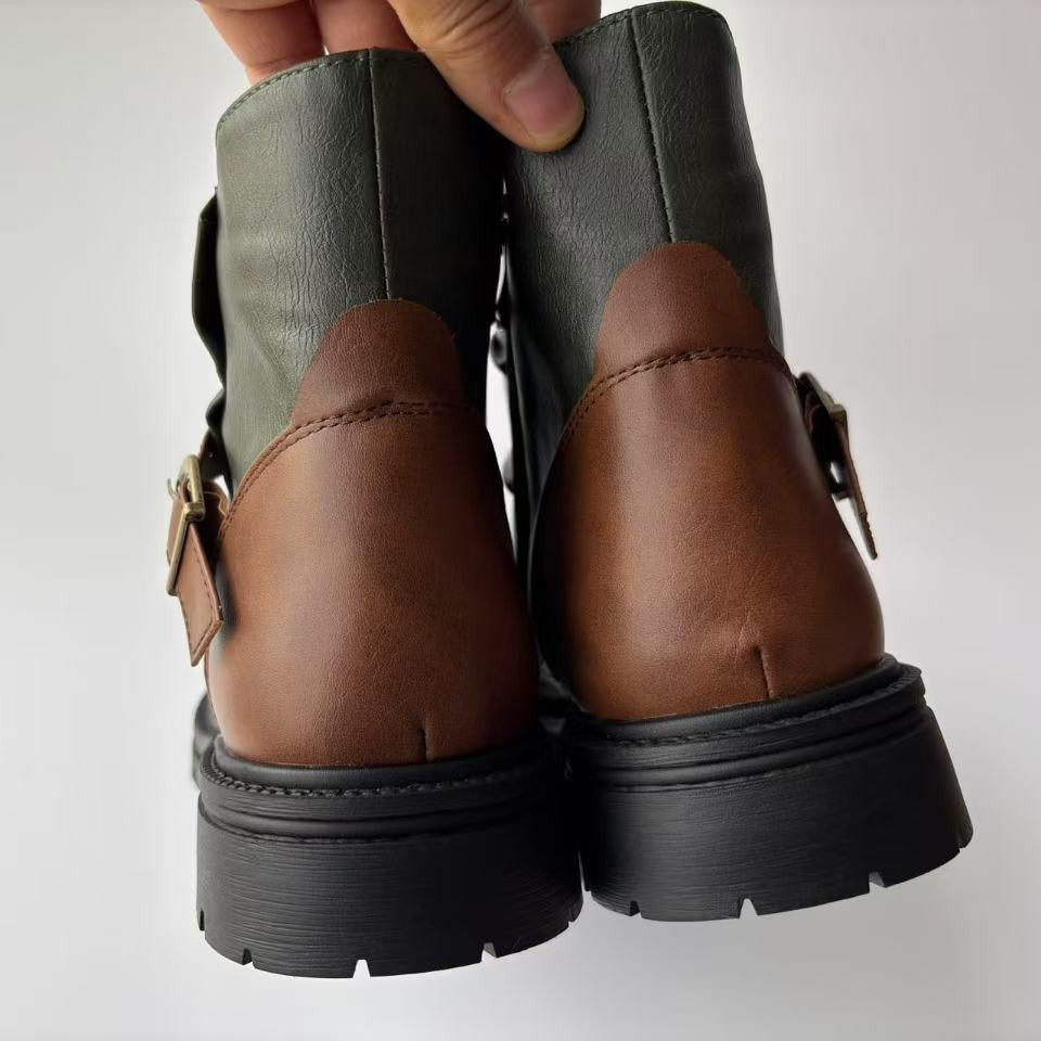 Men's Square-Heel High-Top Boots