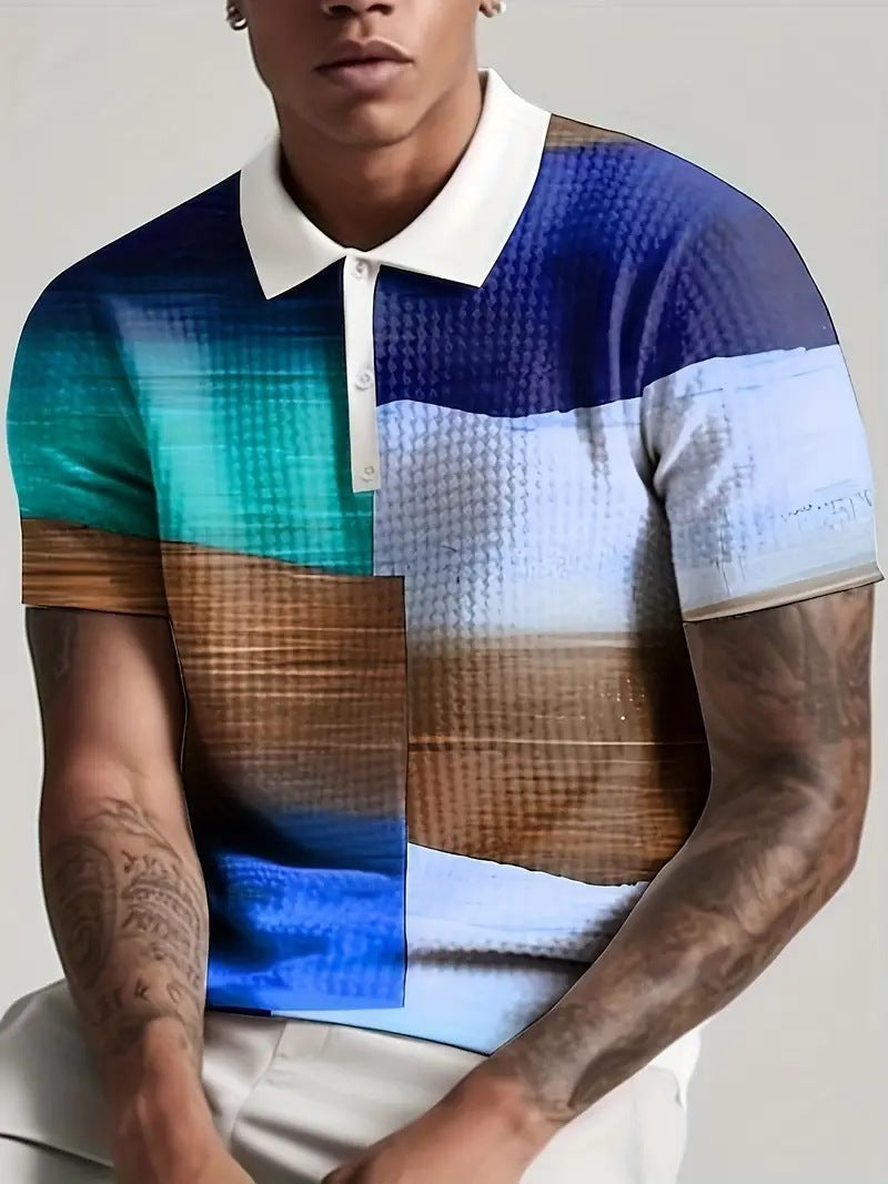 Men's Print Polo — Breathable Fabric