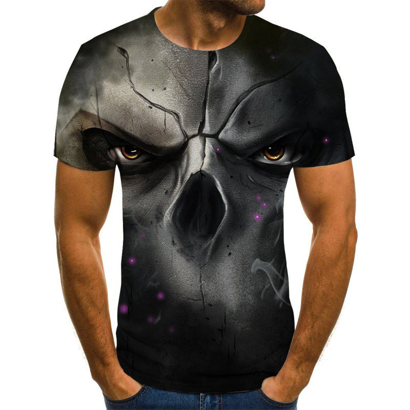 Men's Skull Print Short-Sleeve Tee