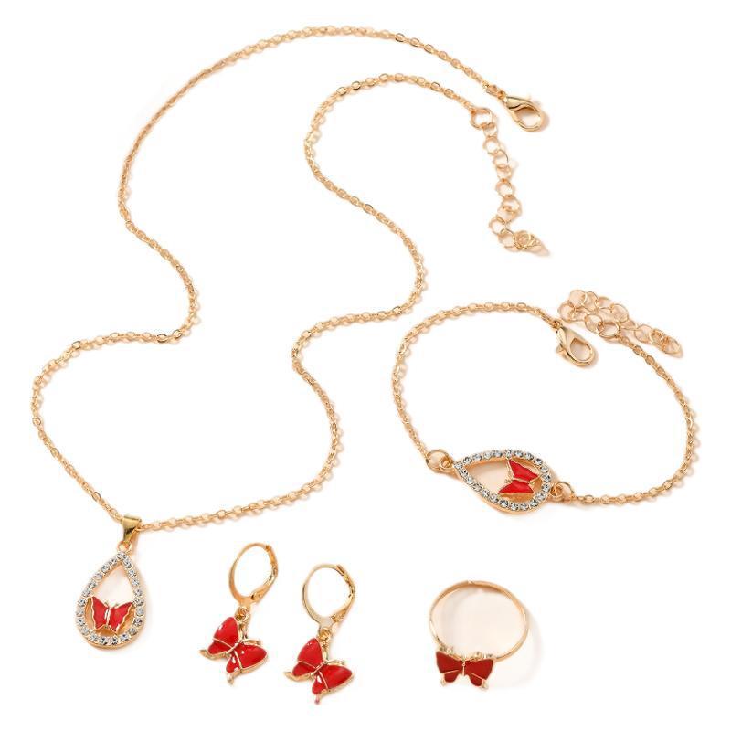 Butterfly Jewelry 4-Piece Set