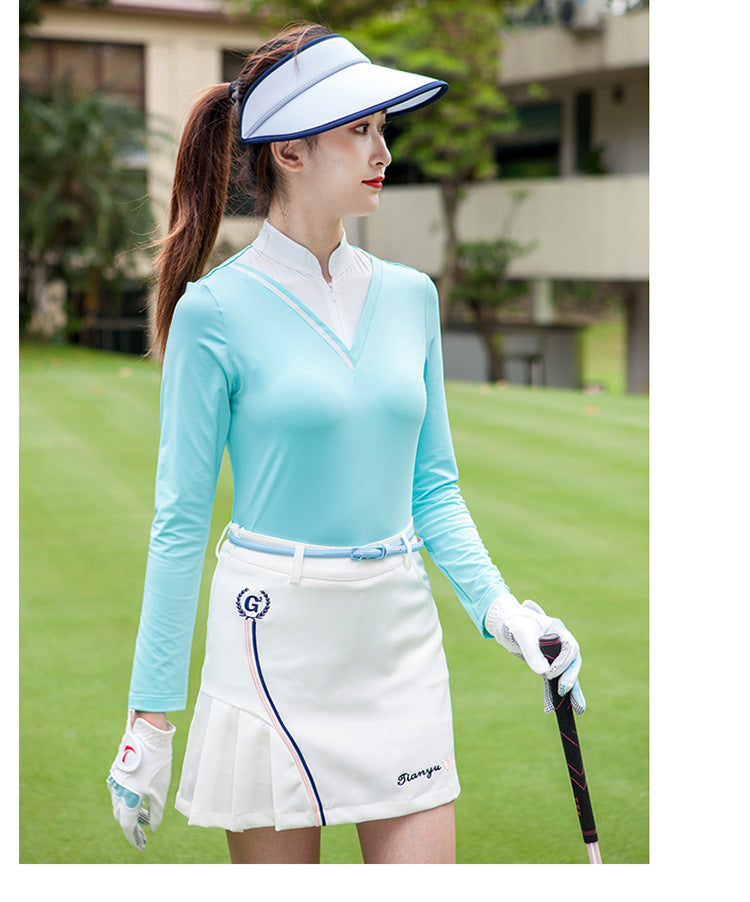 Women's Long-Sleeve Sun Protection Golf Top