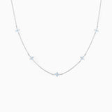 Ins Style Fashion Blue Flower Necklace Vacation Beach Travel Spring Summer Jewelry