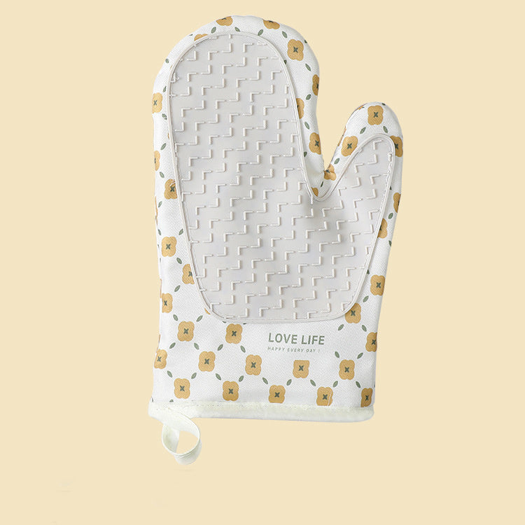 Heat-Resistant Cotton Oven Mitts