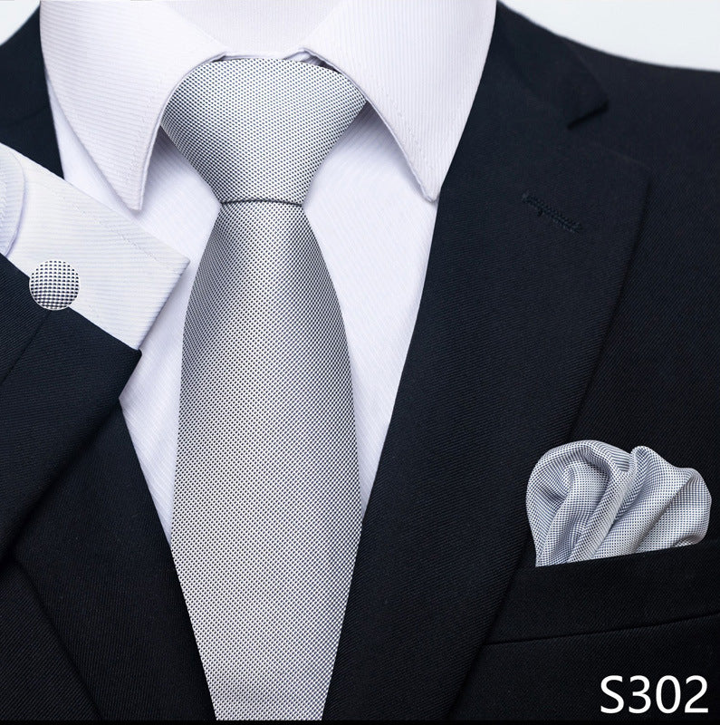 Men's Tie, Scarf & Cuff Buckle Set