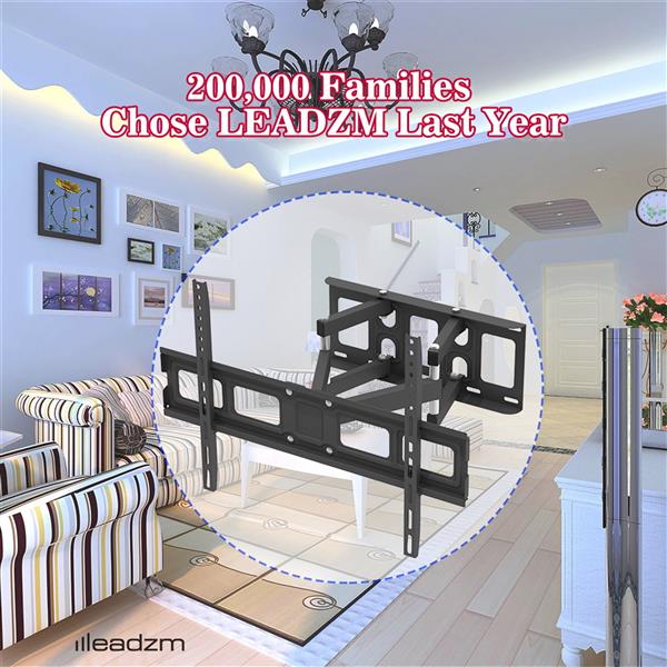 Double-Swing Large-Base TV Stand — 32-70in
