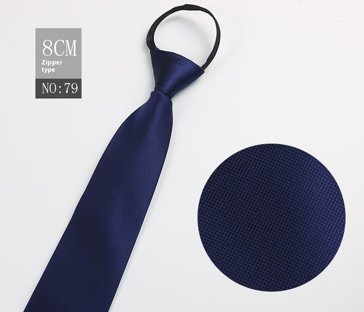 Men's Zip-Tie Striped Necktie
