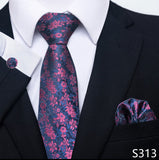 Men's Creative All-match Business Formal Wear Tie Scarf Cuff Buckle Set
