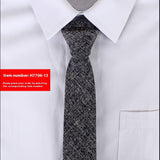 Solid Color Korean Style Narrow Cotton Men's 6cm Formal Wear Business Casual Wedding Tie