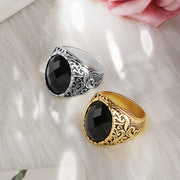 Men's Faceted Stone Statement Ring