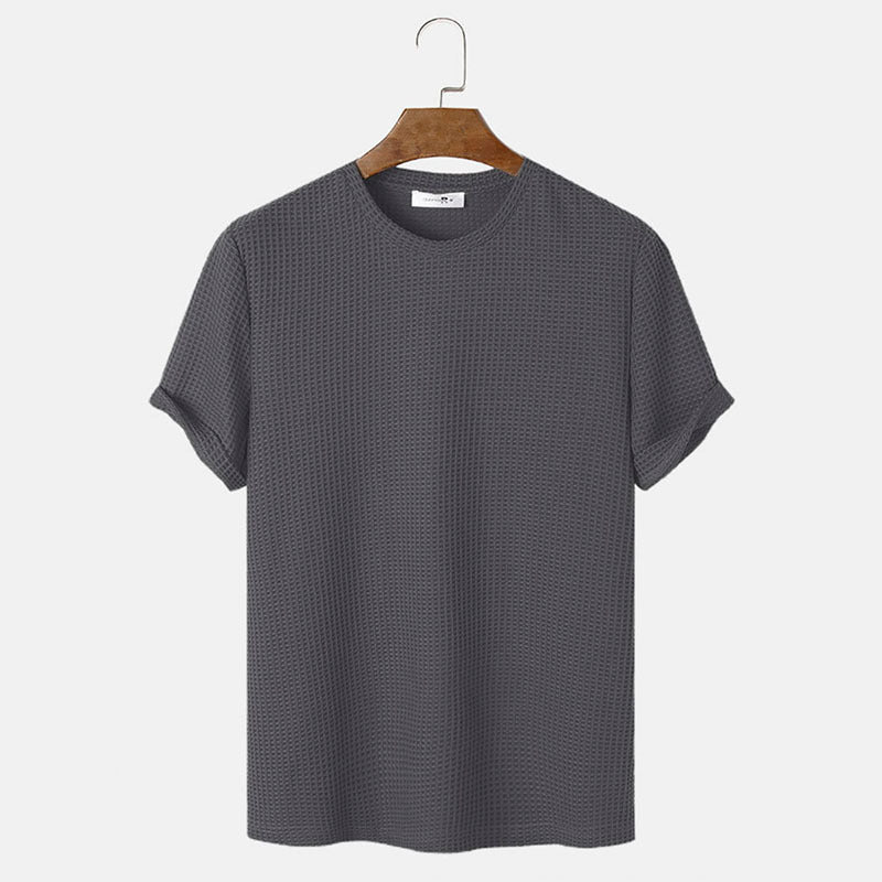 Men's Solid Color Crew Neck Tee