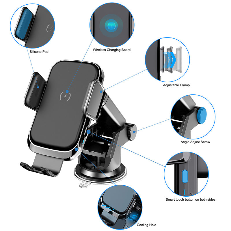 Suction-Mount Car Wireless Charger