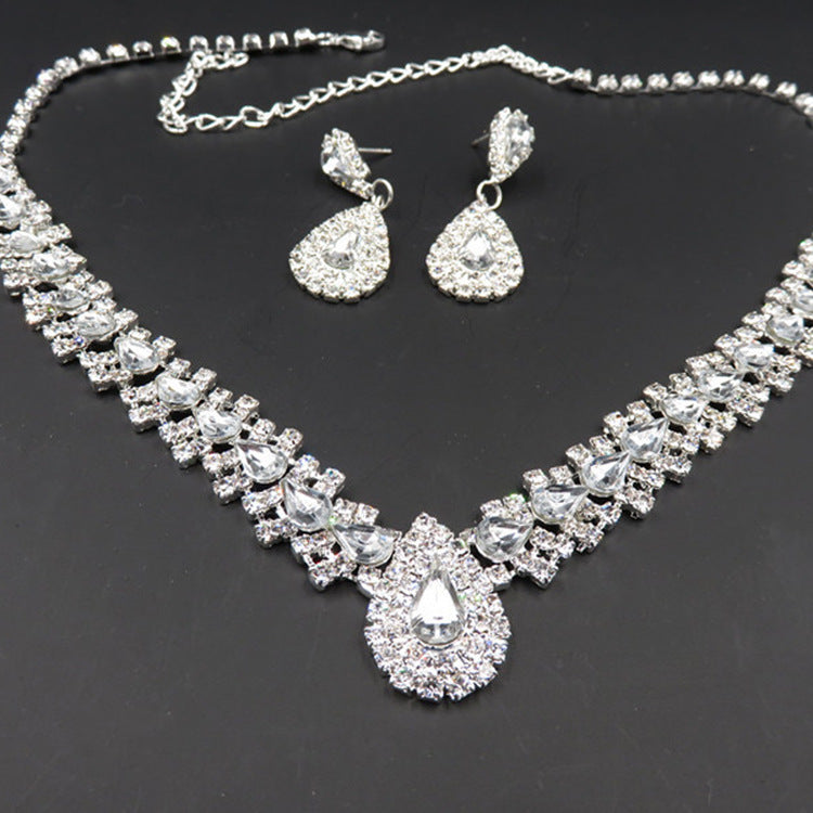 Cartih Bridal Drop Necklace & Earrings Set