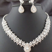 Cartih Bridal Drop Necklace & Earrings Set
