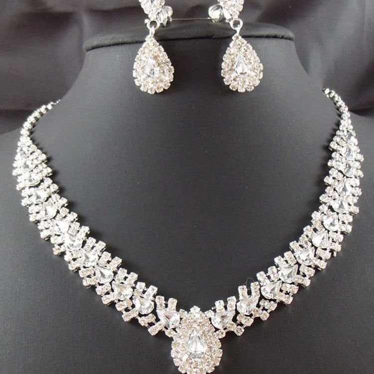 Cartih Bridal Drop Necklace & Earrings Set