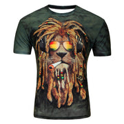 Men's 3D Lion Print Tee