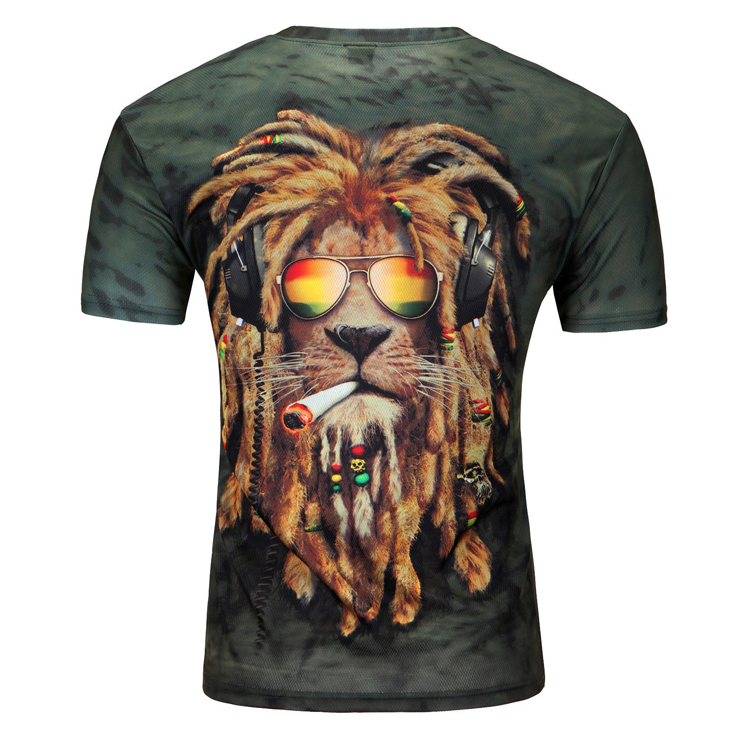 Men's 3D Lion Print Tee