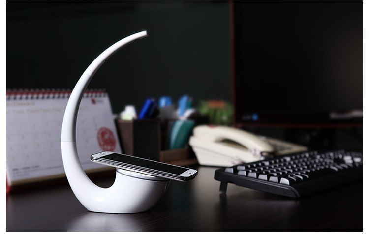 Touch-Dim Desk Lamp with Wireless Charger