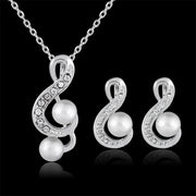 Pearl Bridal Jewelry 2-Piece Set