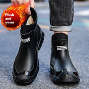 Velvet-Lined Outdoor Rain Boots