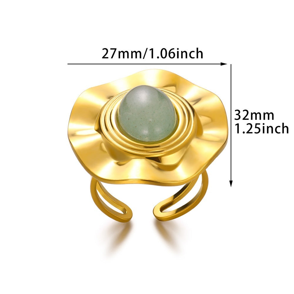 Stainless Steel Heart Pendant Ring