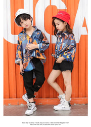 Kids Loose Floral Dance Shirt