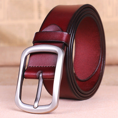 Men's Pure Leather Belt with Buckle