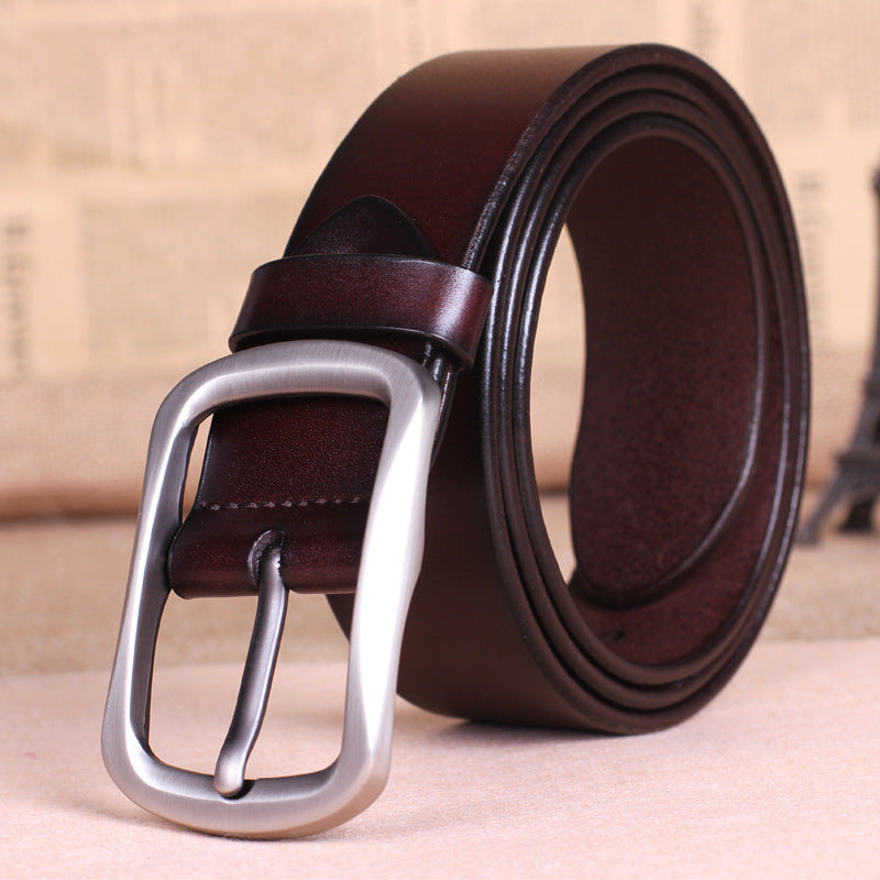 Men's Pure Leather Belt with Buckle