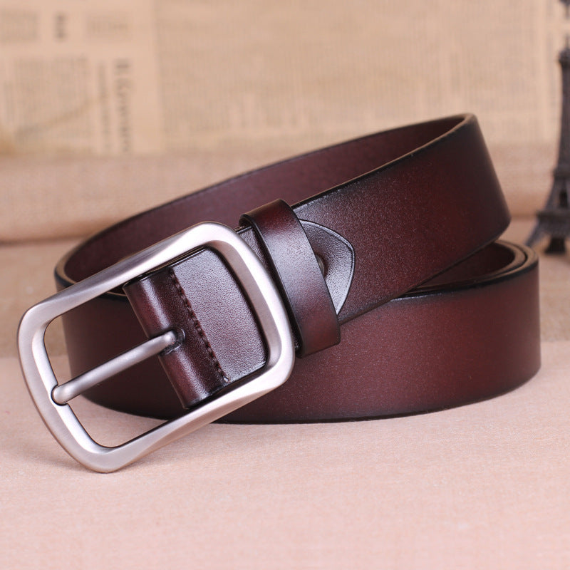Men's Pure Leather Belt with Buckle