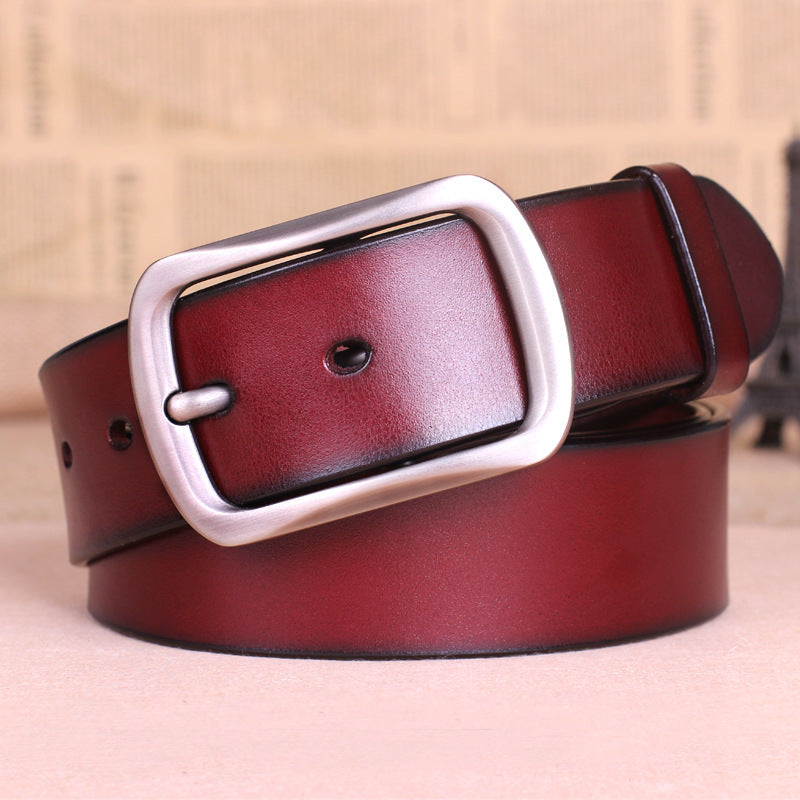Men's Pure Leather Belt with Buckle
