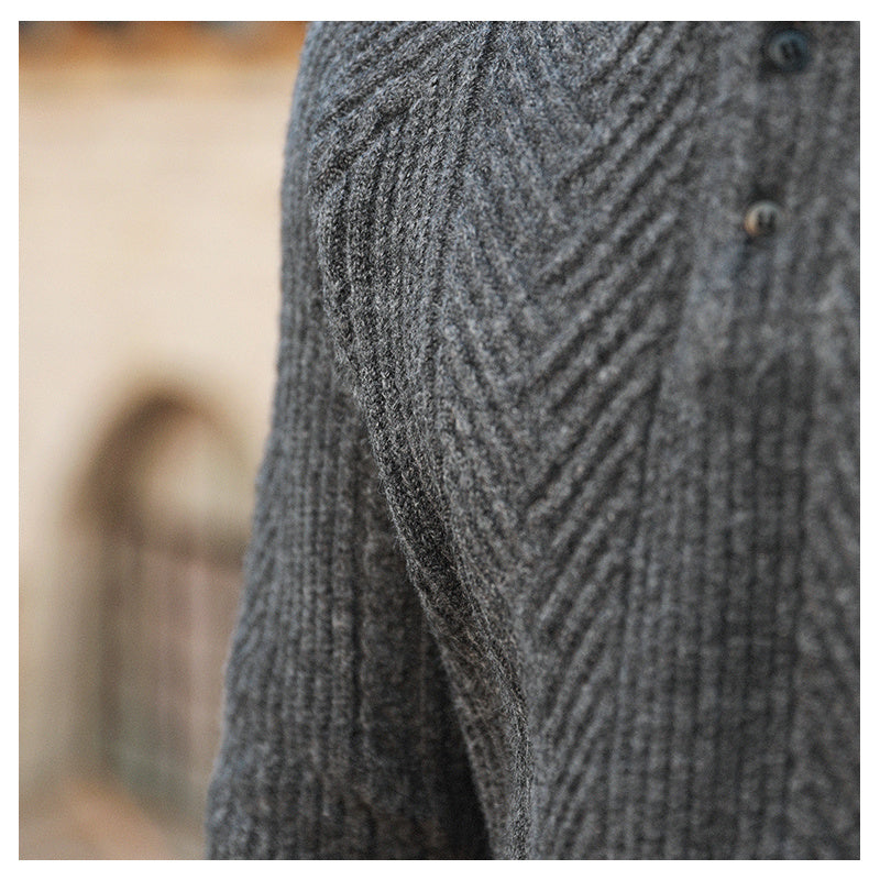 Men's Thermal Lapel Base Sweater