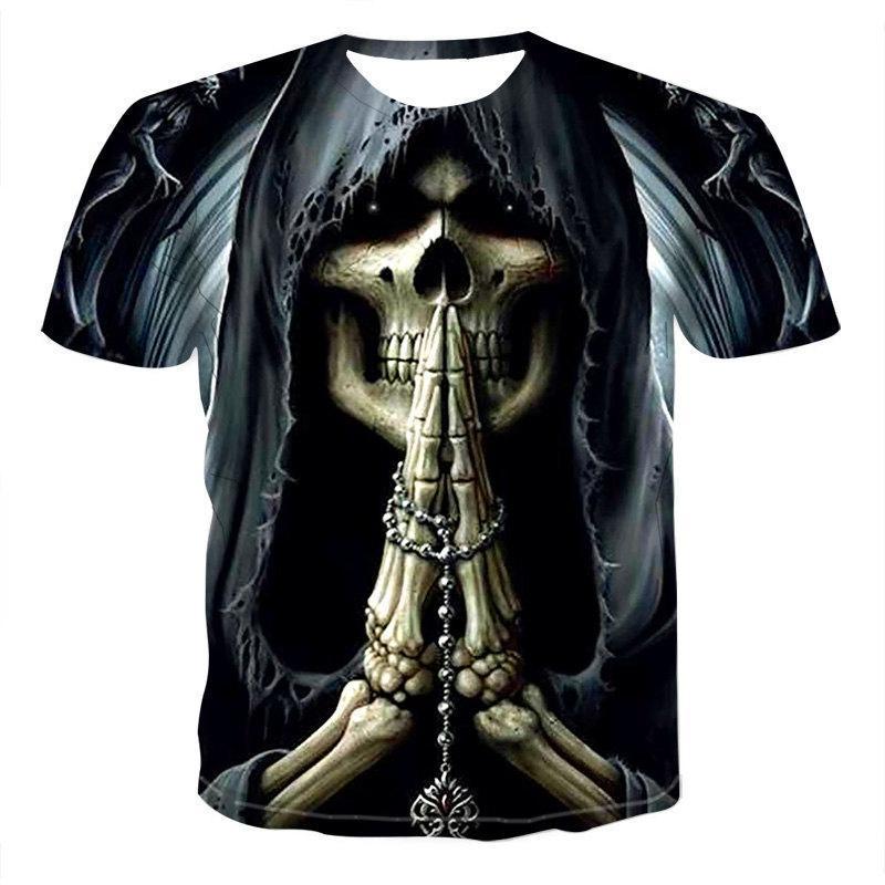 Men's Streetwear Skull Print Tee